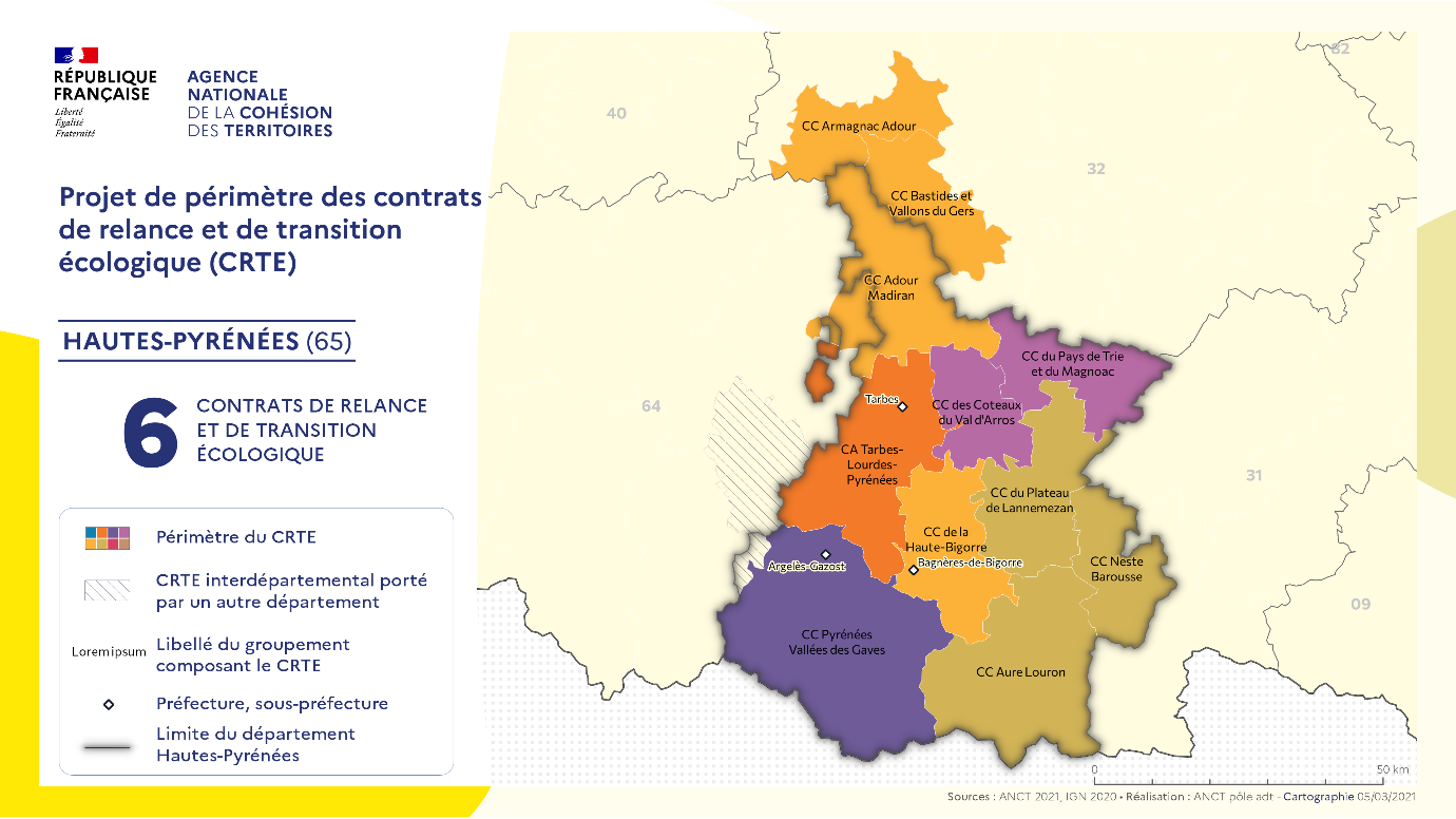 Carte hautes Pyrénées